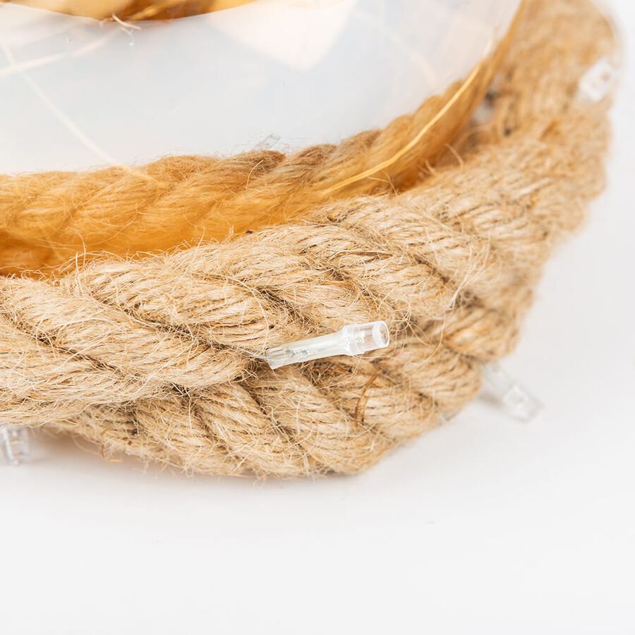 Guirnalda cuerda 24 LED cristal Ámbar 15cm