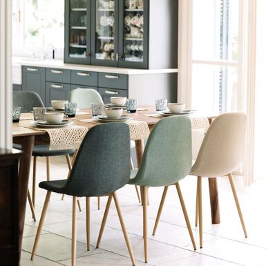 Silla de comedor beige Concept 45x55x86cm