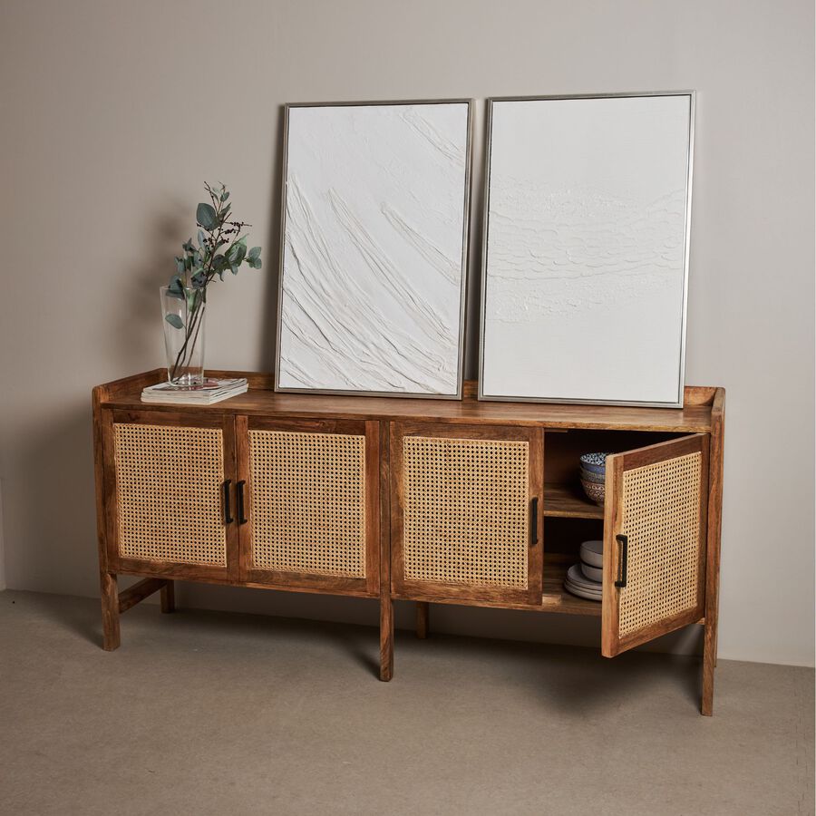 Aparador de madera de mango Merlin 180x42x82cm Clau&Chloe