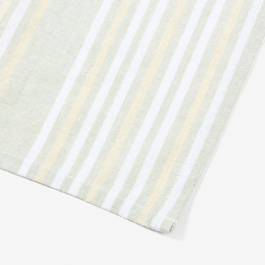Delantal de algod&oacute;n a rayas verde Laym 60x90