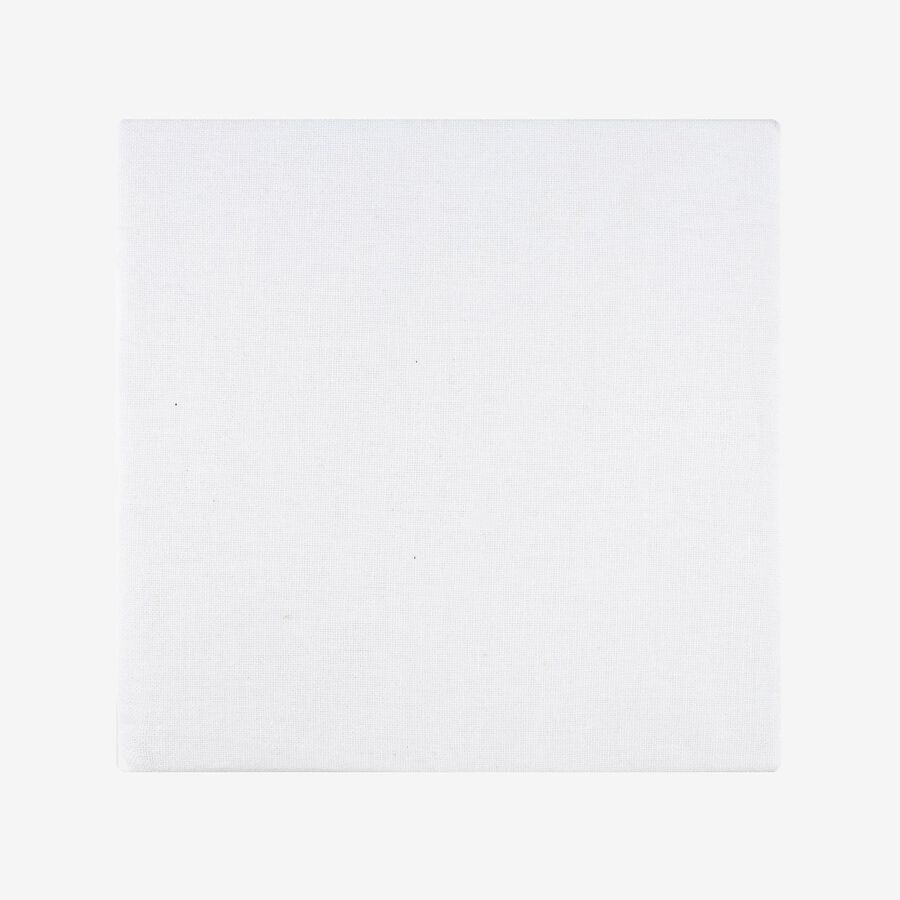 Mantel de algod&oacute;n y lino blanco 145x150cm