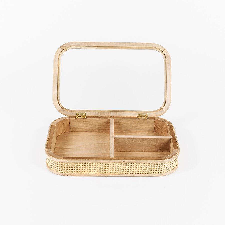 Joyero de madera 3 compartimentos Canaye 28x18cm