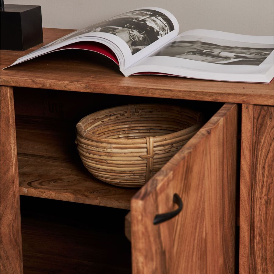 Frutero de rat&aacute;n natural Bosco &Oslash;26x12cm