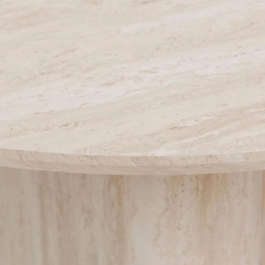 Mesa de comedor de madera efecto travertino Elva 180x90cm