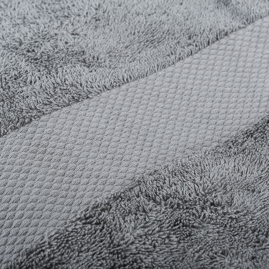 Toalla de ducha XL de algodón gris oscuro Vic 100x150cm - 500 gr/m²