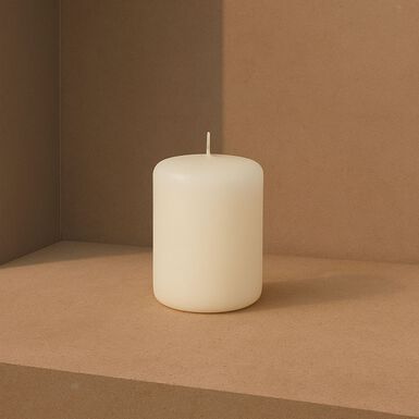 Vela decorativa cilindro marfil &Oslash;7x10cm