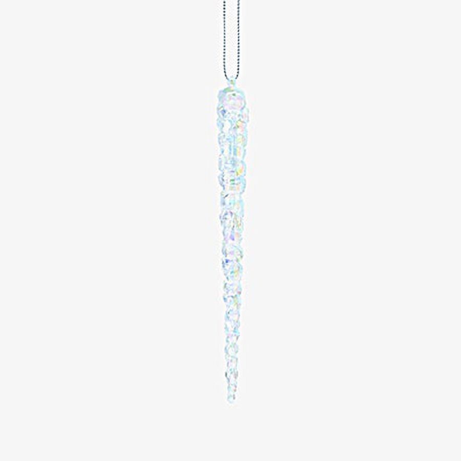 Decoraci&oacute;n de &aacute;rbol de Navidad l&aacute;grima de hielo blanca 18cm