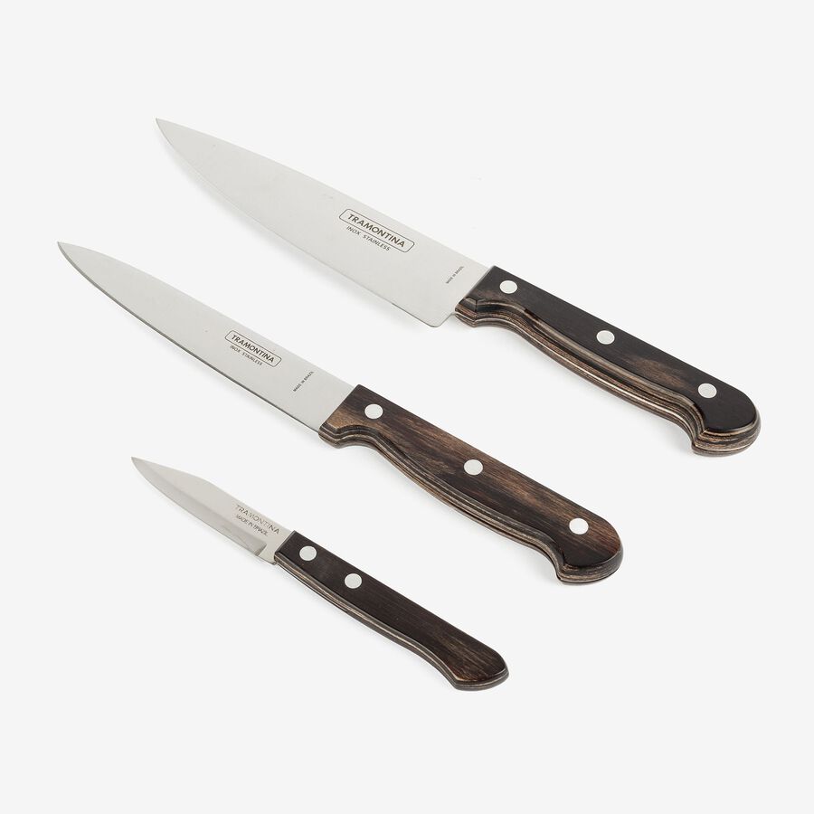 Cuchillo de postre con mango de madera 17cm