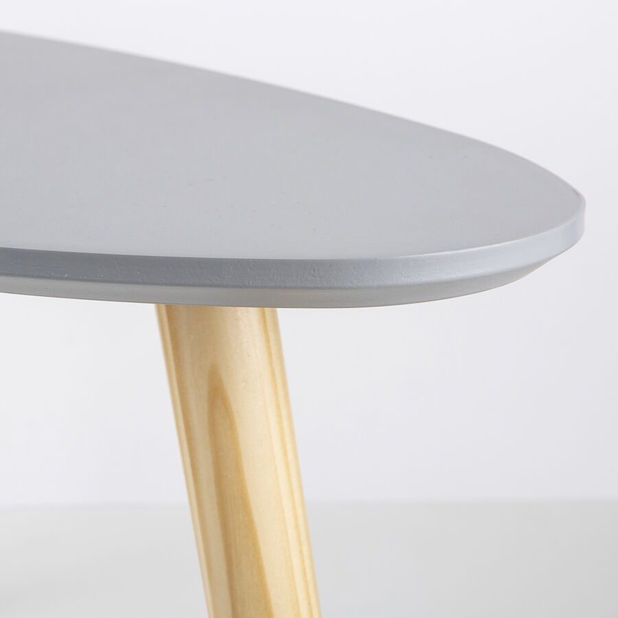 Mesa auxiliar de madera gris Sevilla 90x46x46cm