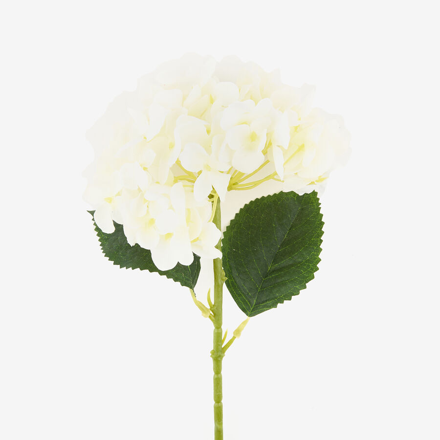 Flor artificial hortensia blanca 40cm