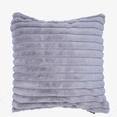 Funda de cojín efecto pelo gris Lineo 45x45cm