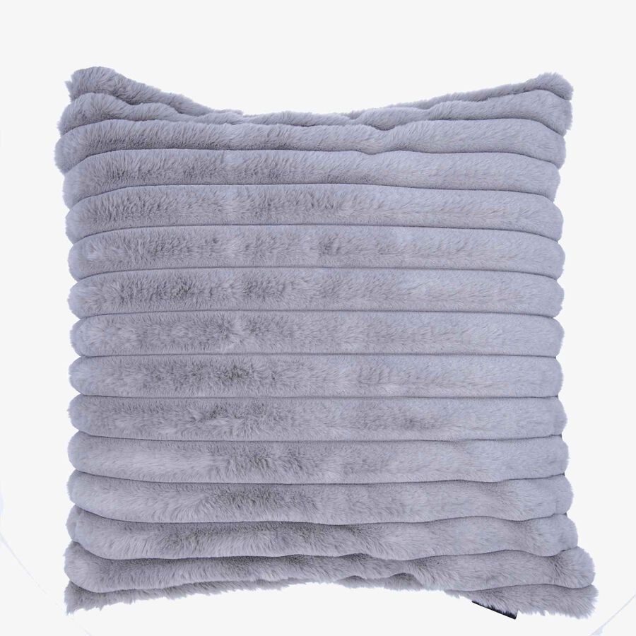 Funda de cojín efecto pelo gris Lineo 45x45cm