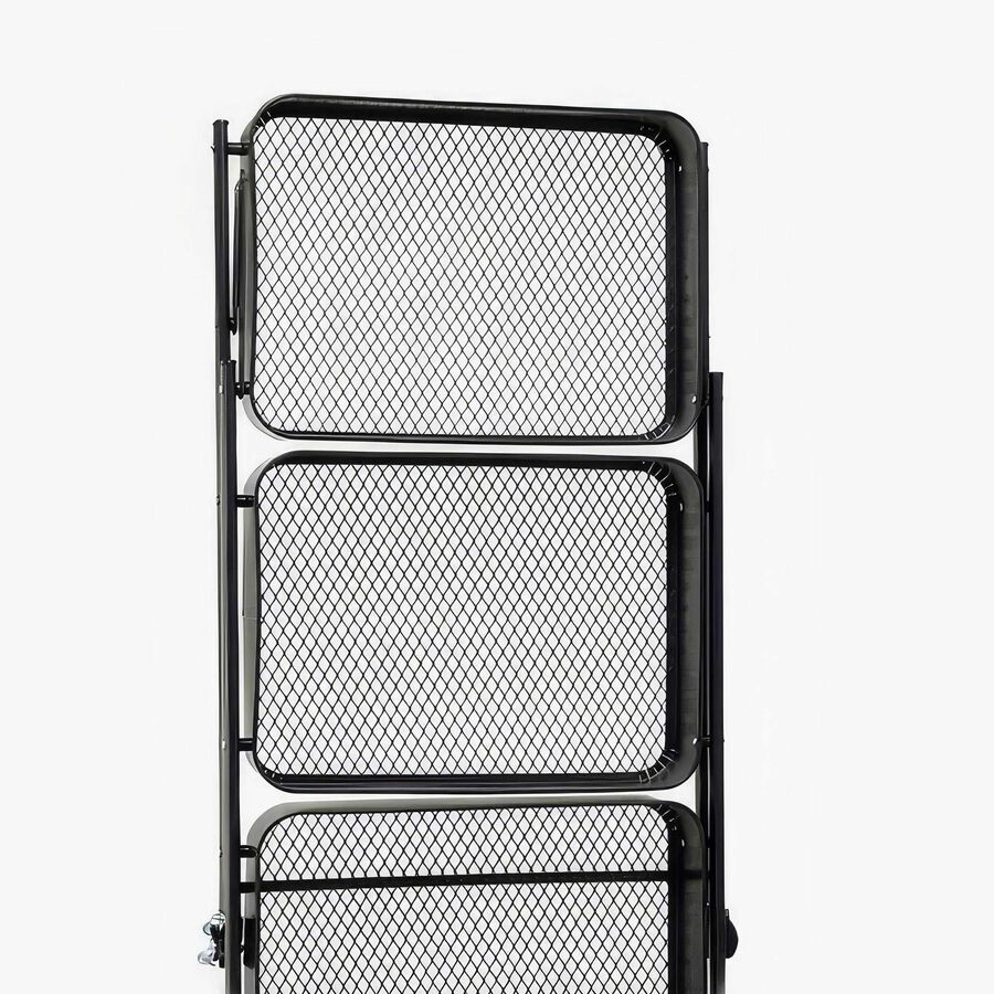 Carro de cocina plegable negro de hierro Ares 77cm