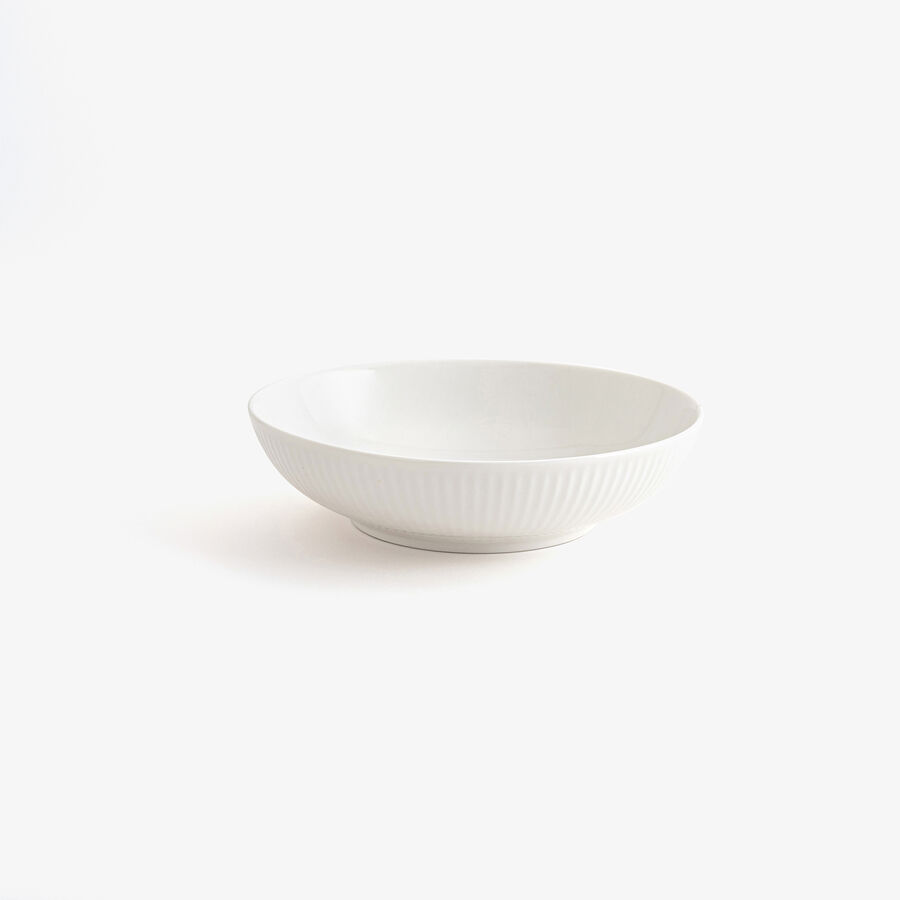 Plato hondo de porcelana new bone china blanco Lara &Oslash;20cm