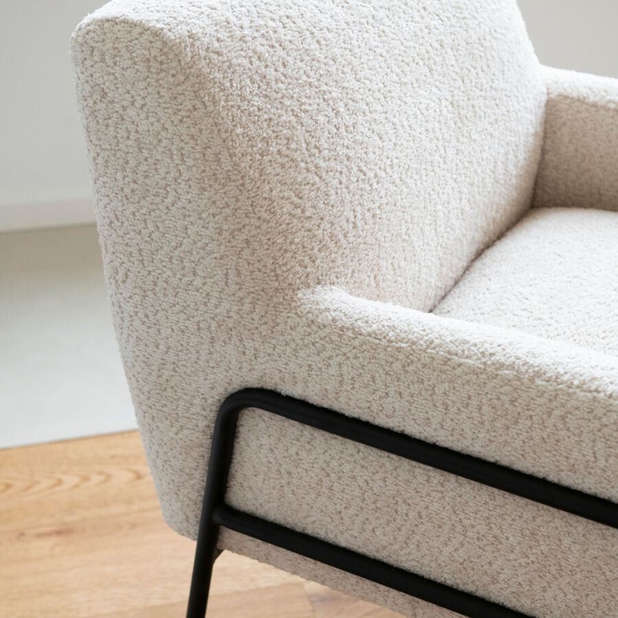 Butaca beige Mysteva 70x78x79cm Clau&Chloe