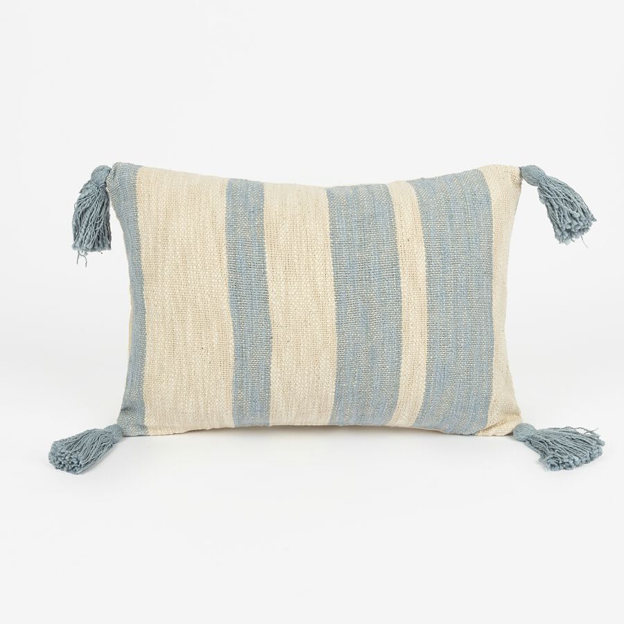 Funda de cojín azul de algodón Eneli 30x45cm