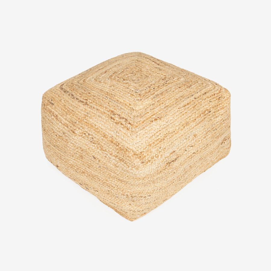 Puf de yute trenzado 60x60x35cm