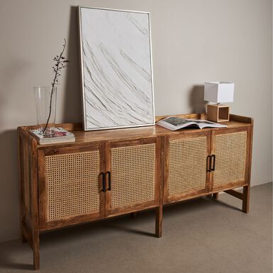 Aparador de madera de mango Merlin 180x42x82cm Clau&Chloe