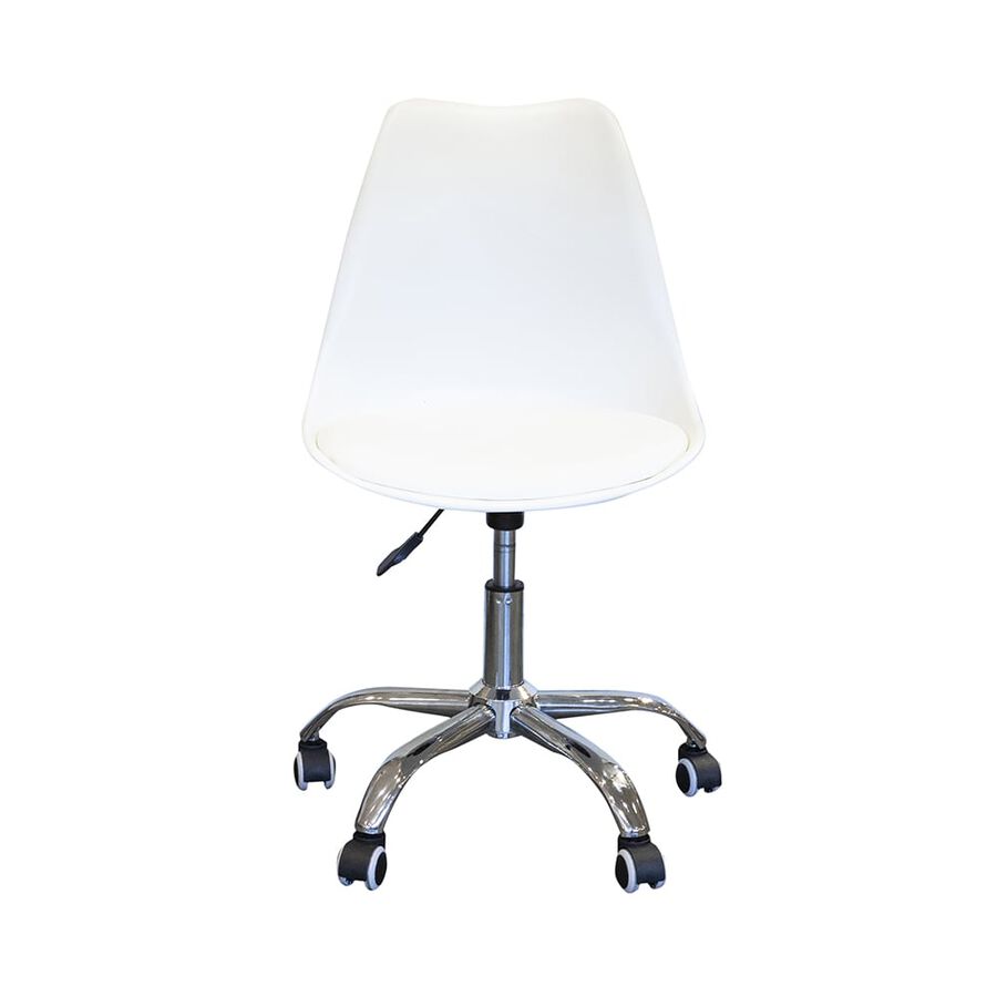 Silla de oficina blanca Tulip 48x55x82cm
