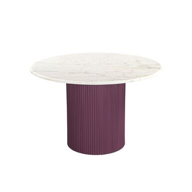 Mesa de comedor de madera de mango y mármol Zurich Ø120x76cm Clau&Chloe