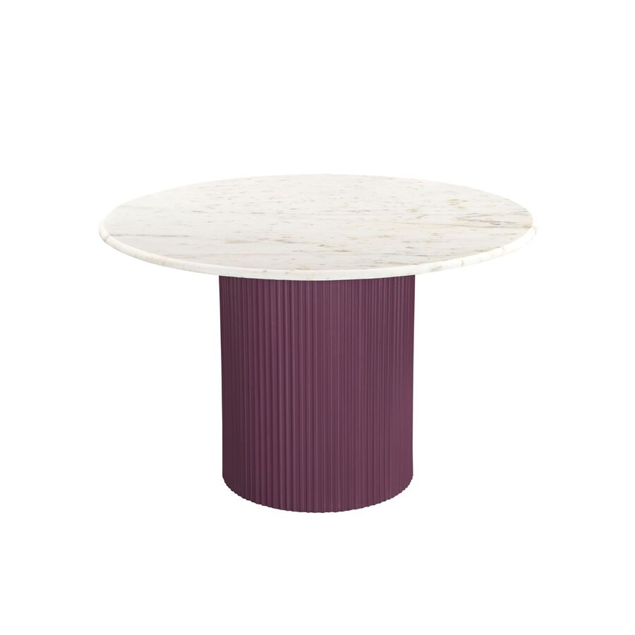 Mesa de comedor de madera de mango y mármol Zurich Ø120x76cm Clau&Chloe