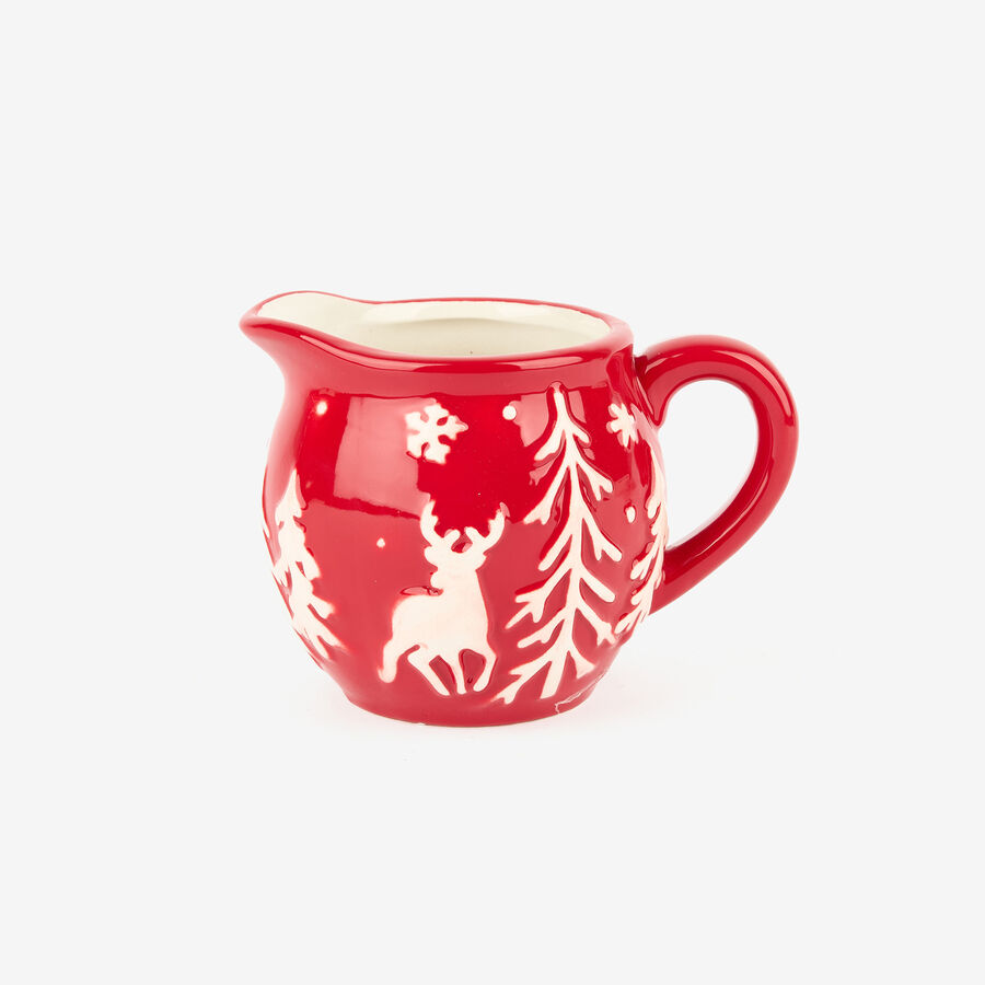 Lechera de gres roja Navidad 19cl