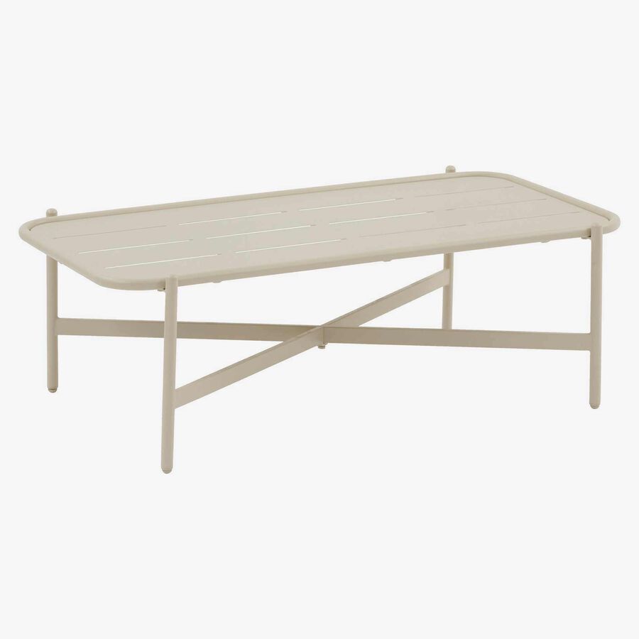 Conjunto de jard&iacute;n para 4 personas de acero crema Solani