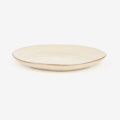 Plato llano de gres crema Bilada Ø27cm