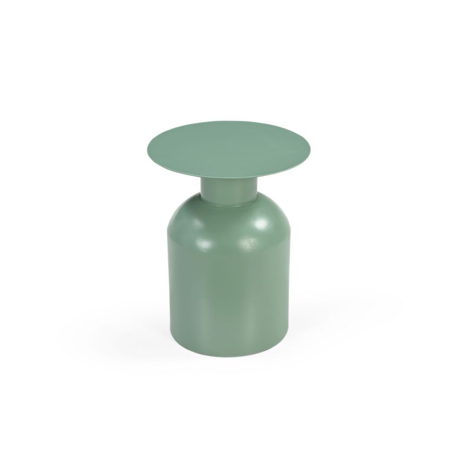 Mesa auxiliar de metal verde Atlanta &Oslash;36x45cm Clau&Chloe