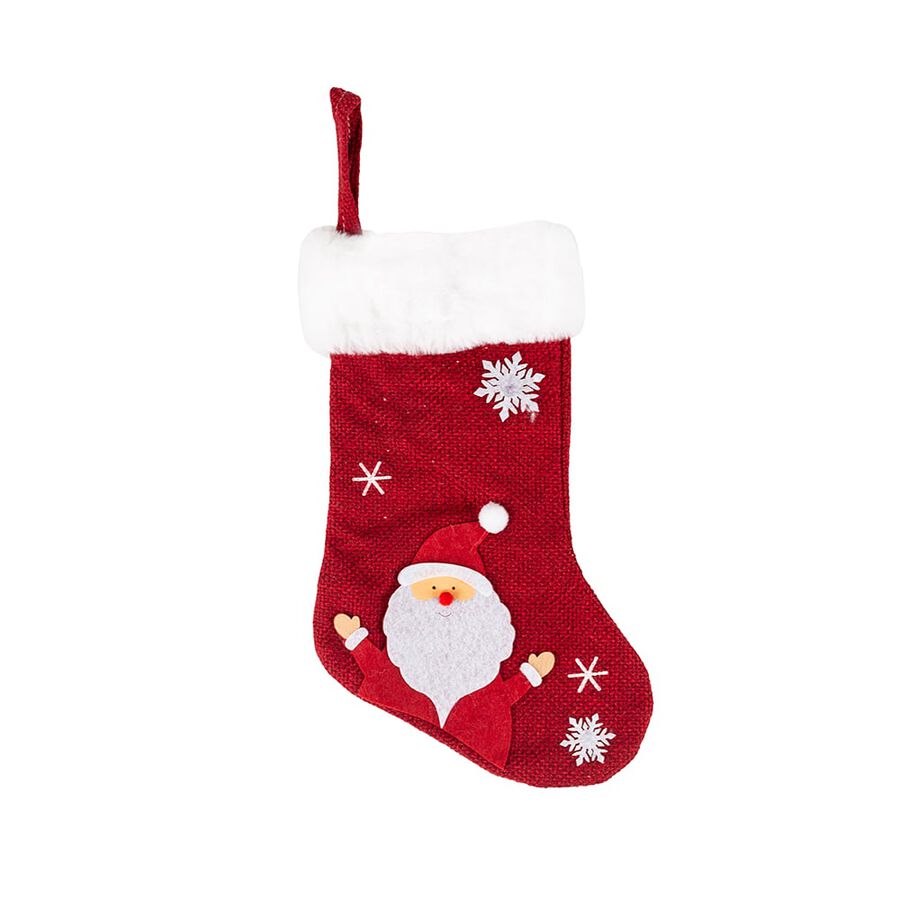 Calcet&iacute;n rojo de Santa Claus 26cm