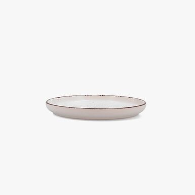 Plato de postre de cer&aacute;mica beige Iria &Oslash;20cm
