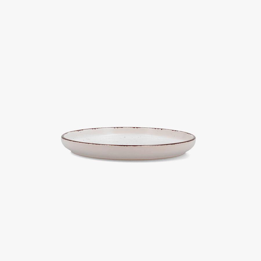 Plato de postre de cer&aacute;mica beige Iria &Oslash;20cm