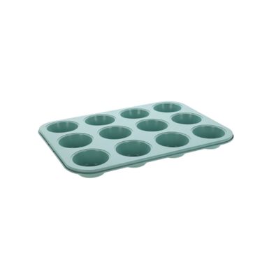 Molde para 12 muffins de acero verde Nela