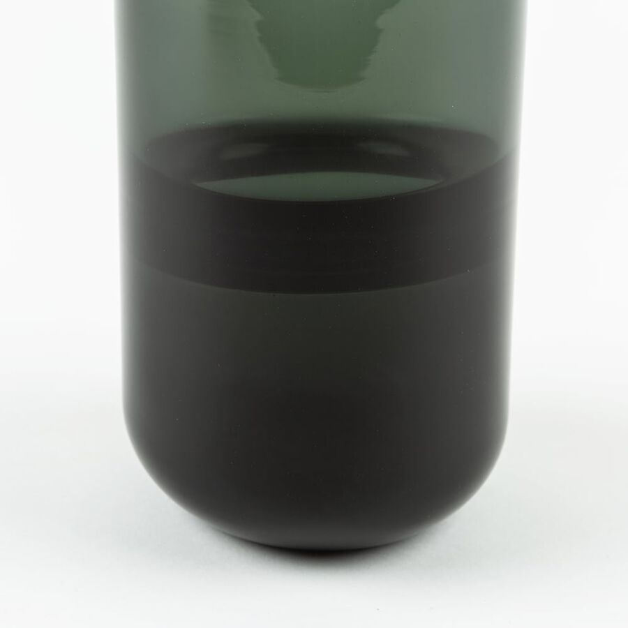 Jarrón de vidrio tintado gris Bottle 25cm