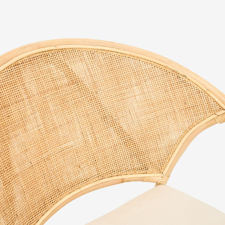 Silla de comedor de ratán beige Milos 77x70x84cm