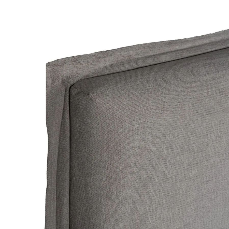 Cabecero tapizado desenfundable gris 190x8x100cm