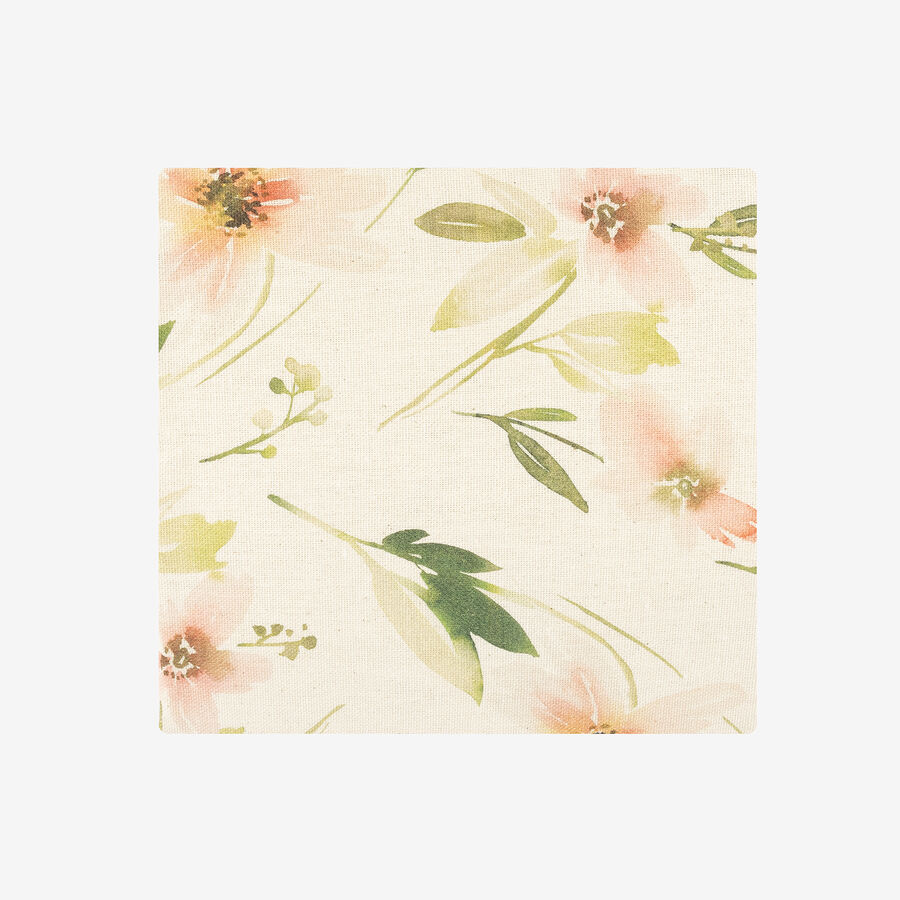 Mantel de algodón reciclado con estampado de hojas 135x200cm