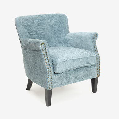 Butaca de terciopelo azul Aurora 79x75x79cm Clau&Chloe