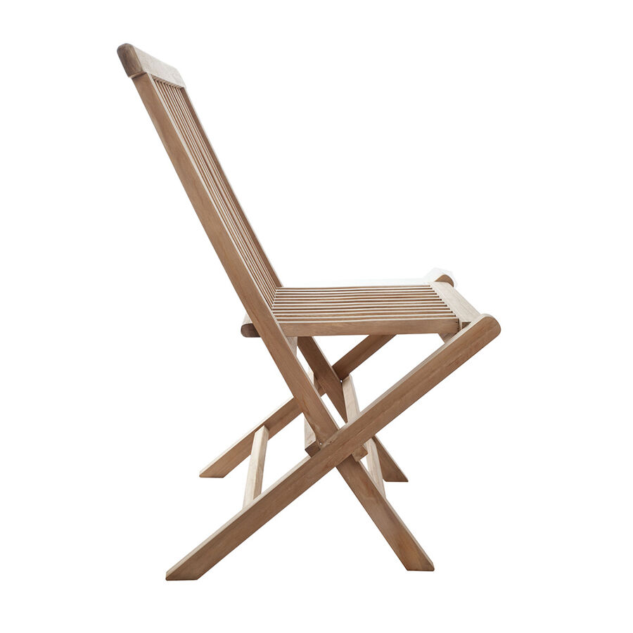 Silla de jardín plegable de madera de teca Azores 47x43cm