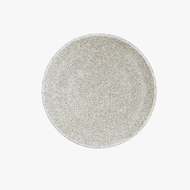 Plato de postre gris efecto piedra de porcelana Travertin &Oslash;21cm