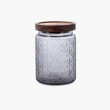 Tarro de vidrio con tapa de acacia 0,7L Tosca