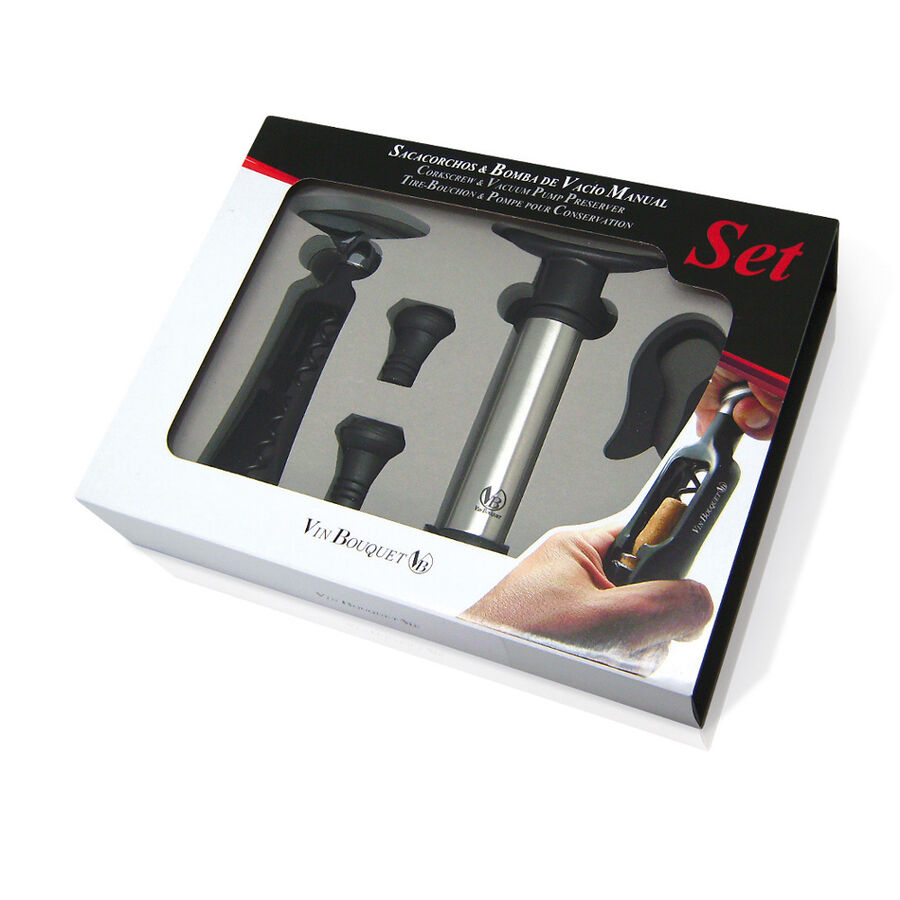 Set descorchador y bomba de vac&iacute;o Vin Bouquet