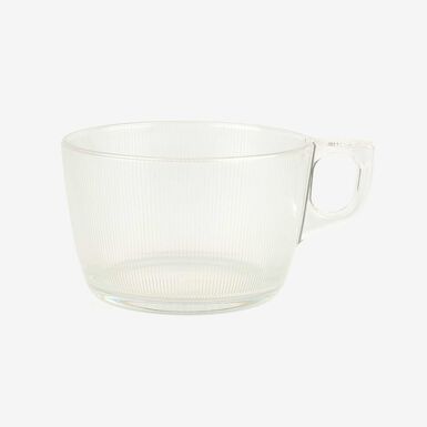 Taza jumbo de vidrio transparente Stria 50c
