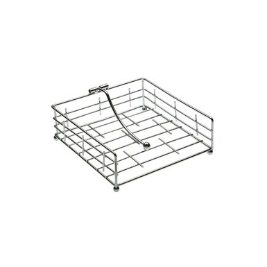 Servilletero de metal cromado 19x19cm