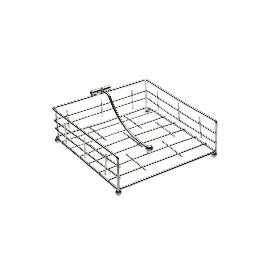 Servilletero de metal cromado 19x19cm