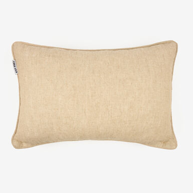 Funda de coj&iacute;n de lino beige 30x45cm