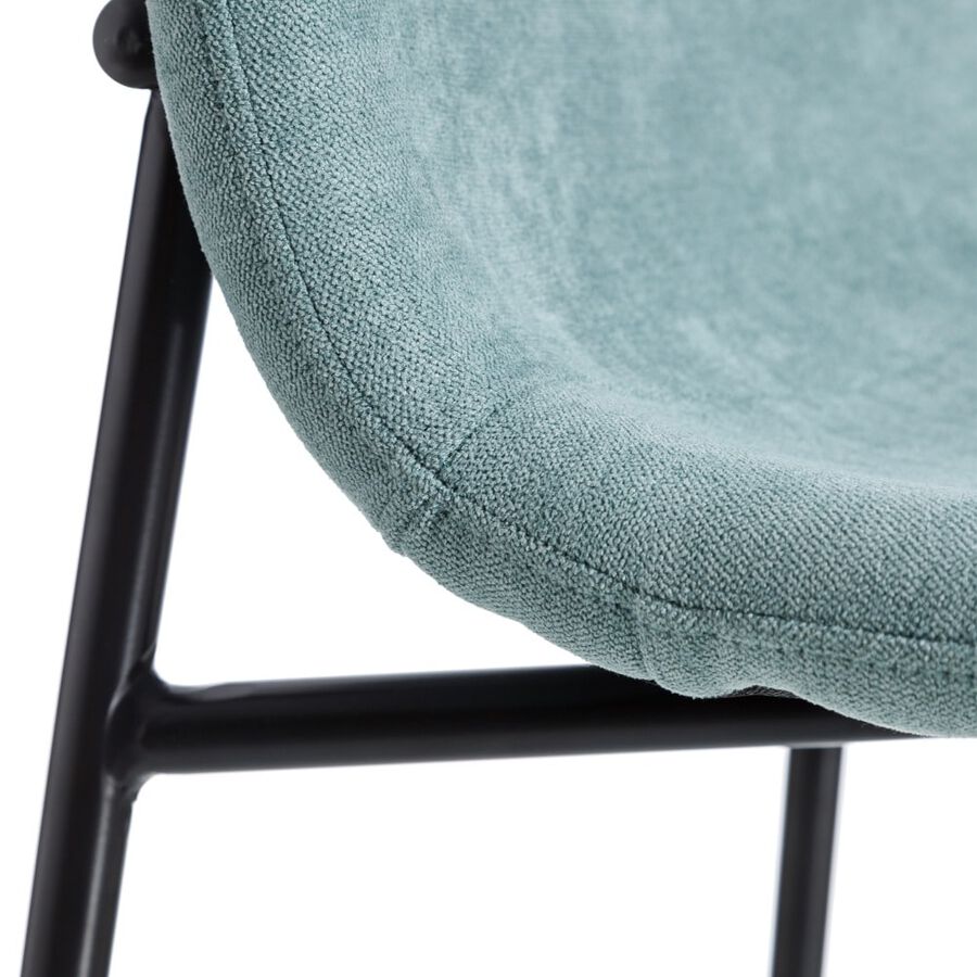 Set de 2 sillas de comedor de metal verde agua Jasper 44x54x86cm