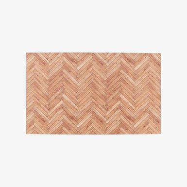 Alfombra de cocina vinilo efecto madera Zig Zag 75x45cm