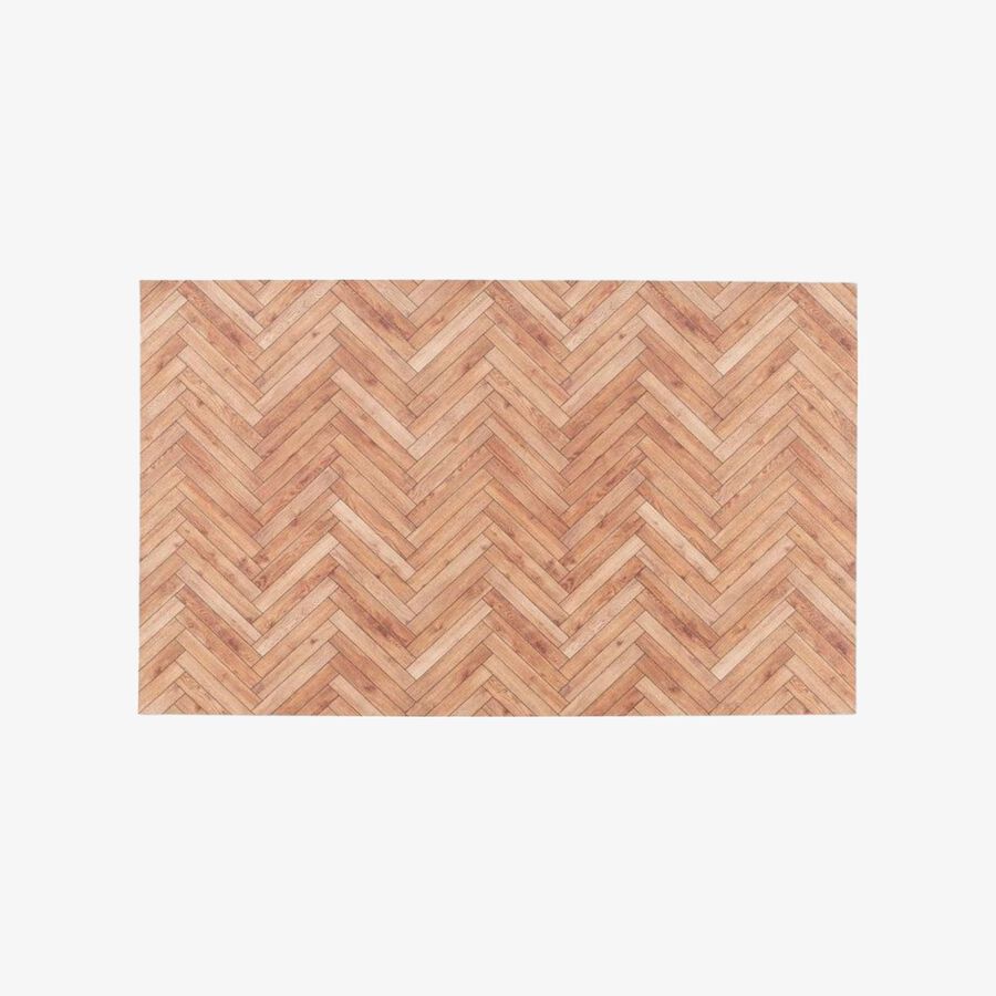 Alfombra de cocina vinilo efecto madera Zig Zag 75x45cm