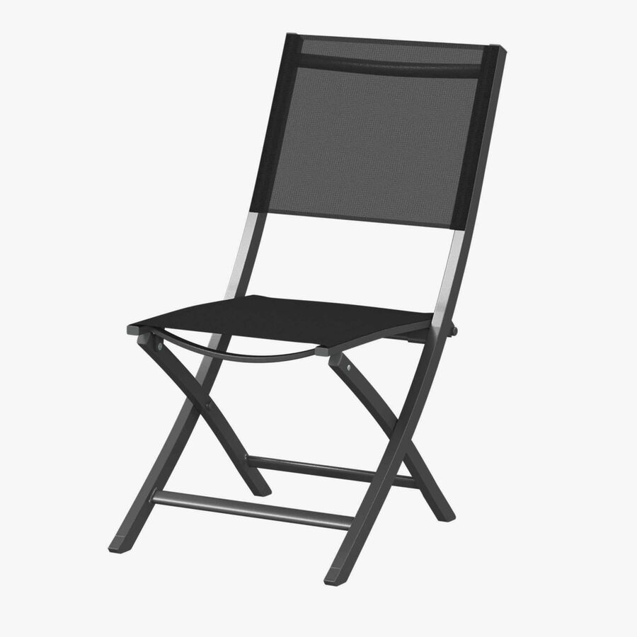 Set de 4 sillas de jard&iacute;n plegables de aluminio grafito Essor 45x57x90cm